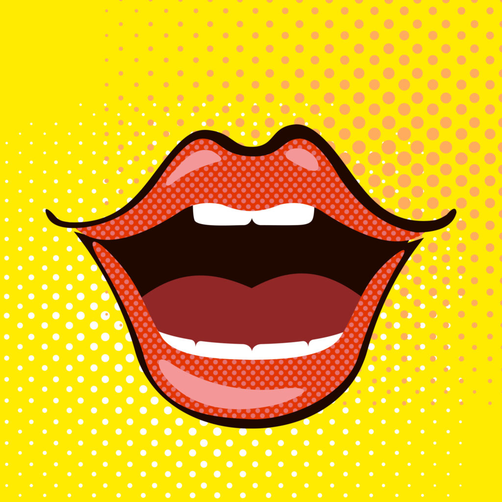 Illustration op lips and mouth