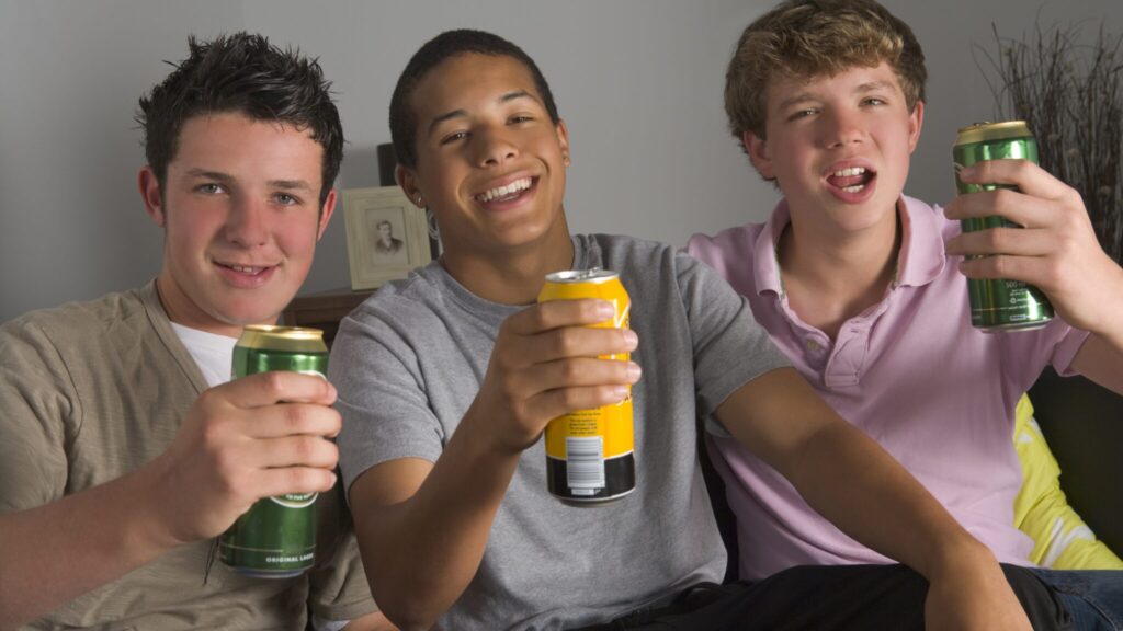 3 teenage boys holding beers - gender blog