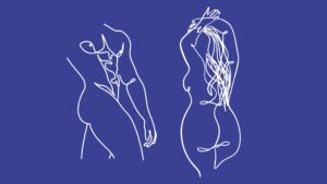 Male and female silhouettes