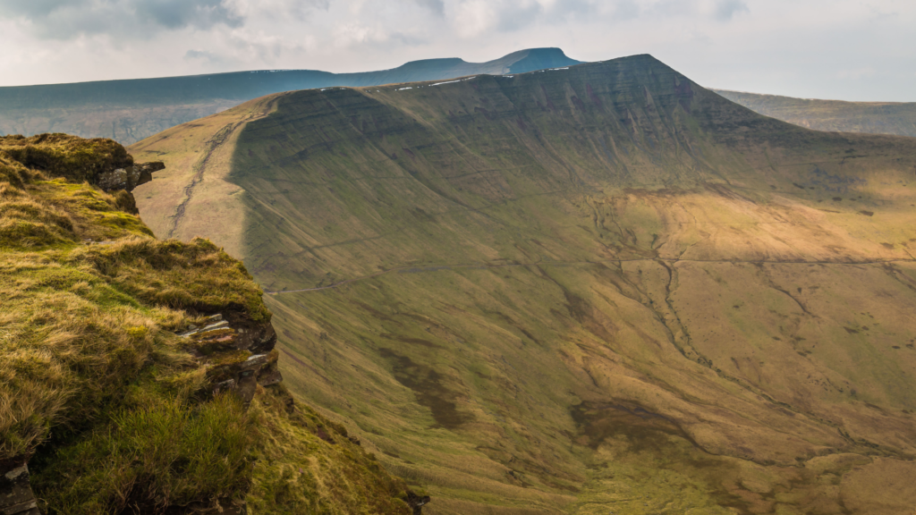 Steep grassy mountain - Bannau Brycheiniog