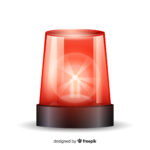 Emergency red light flashing
