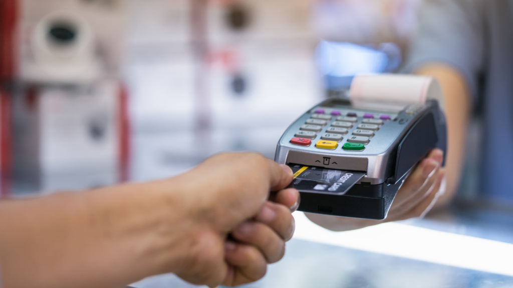 Using a credit card in a a terminal