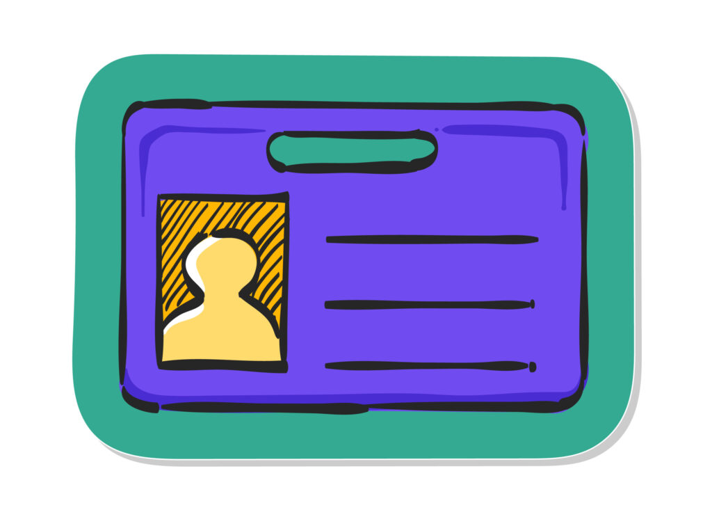 Illustration of an id card
