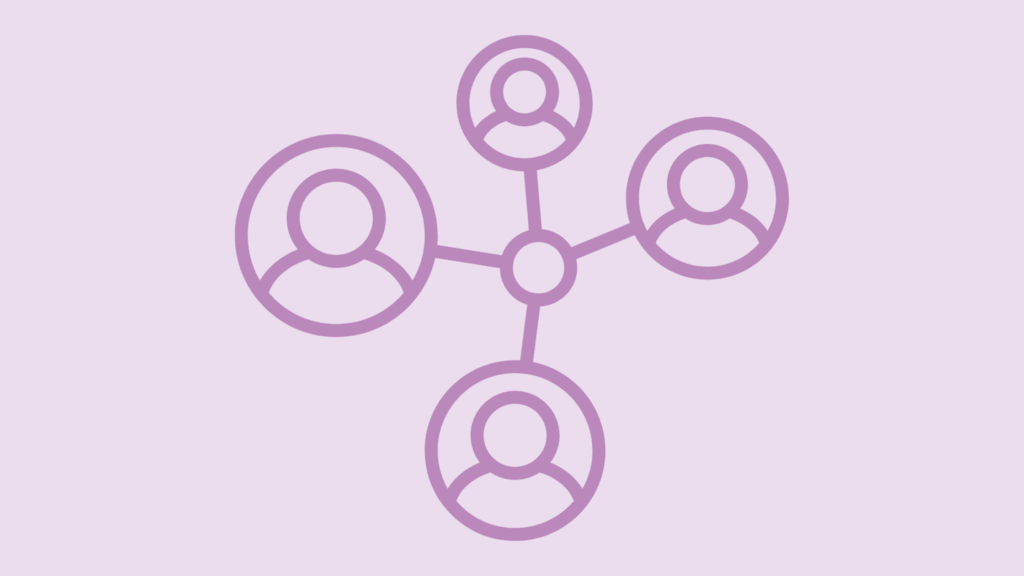 A picture of a network of people with a young person in the centre