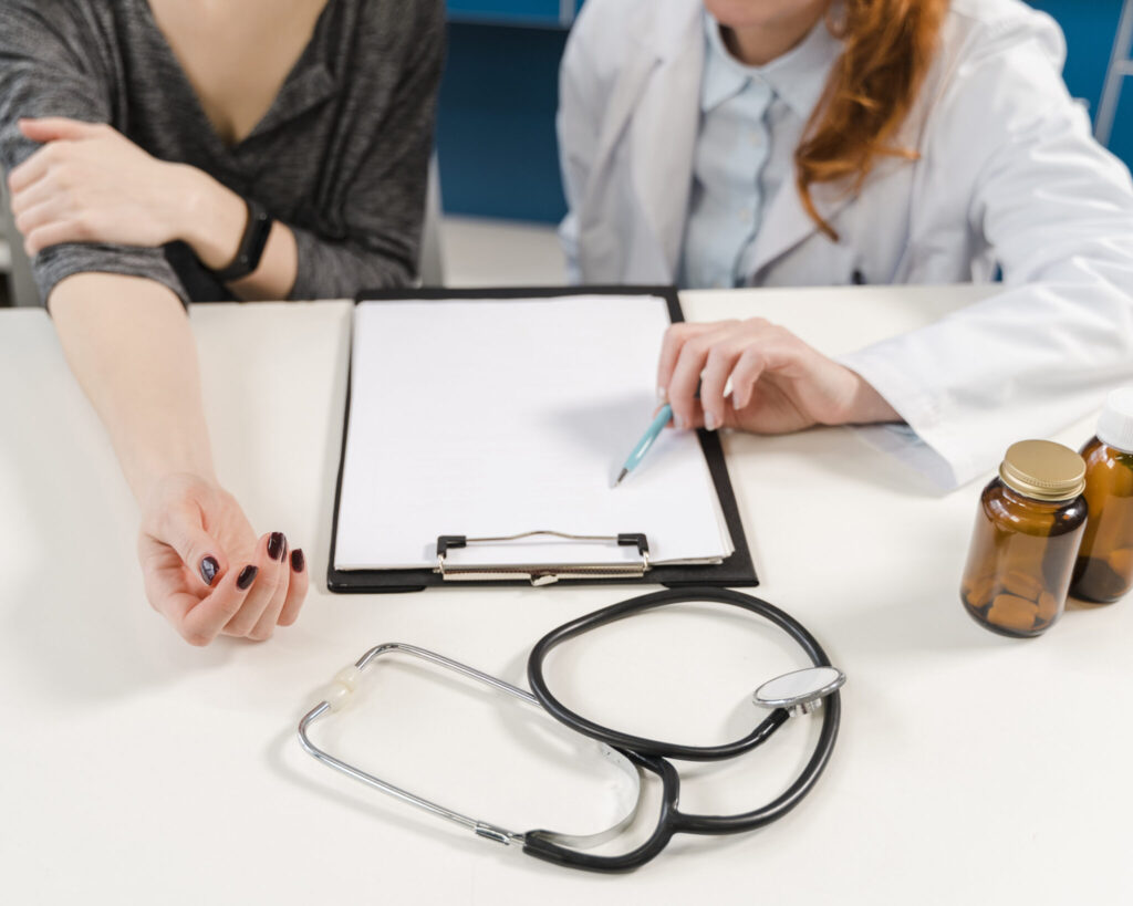 a doctor and patient discussing treatment options togetehr