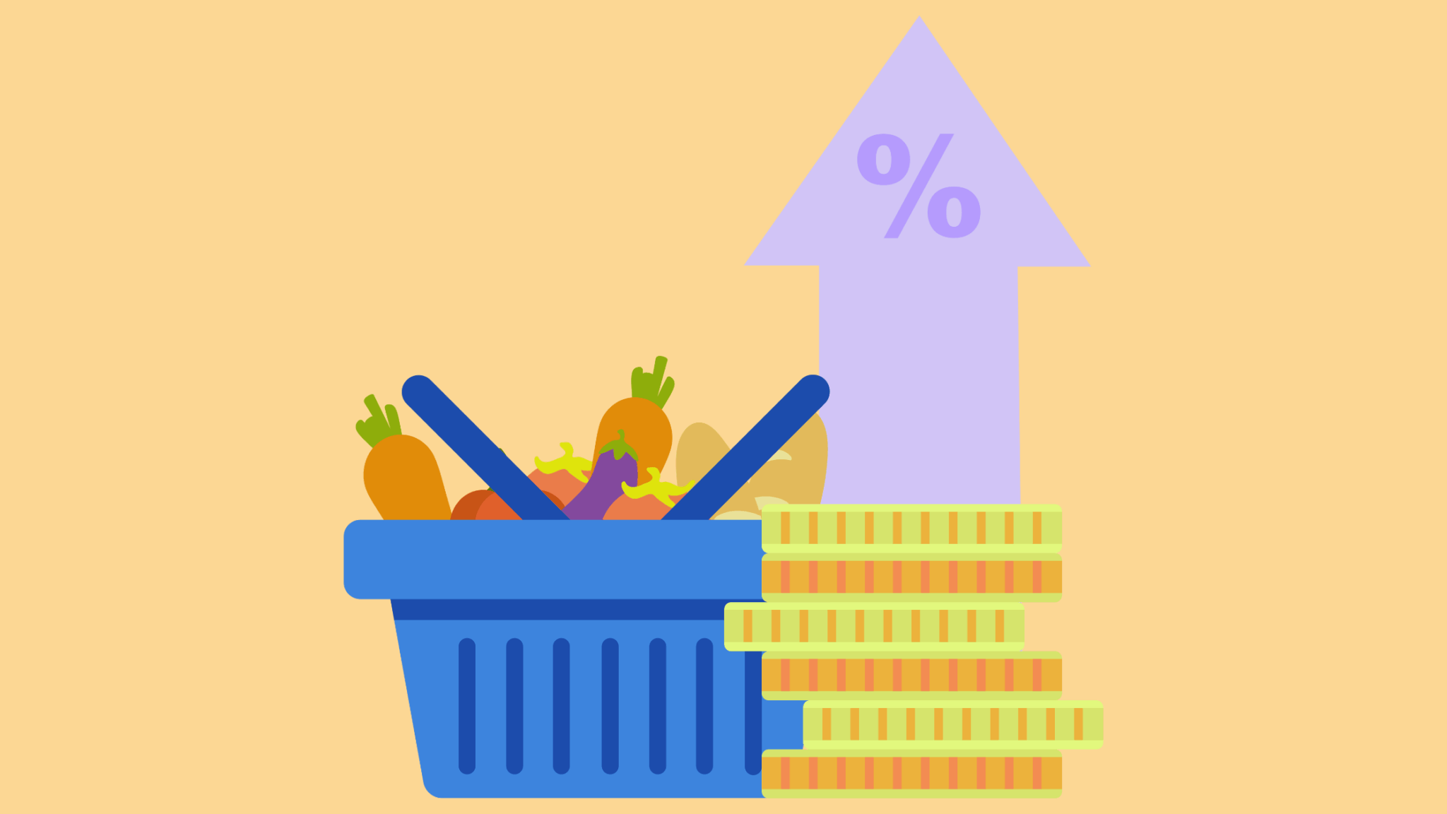 Paying for a shopping basket with cash