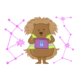 Hedgehog surrounded my a network