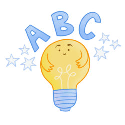 Lightbulb with letter of the alphabet