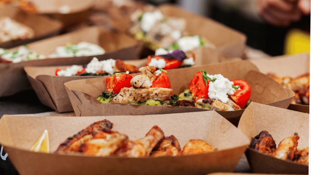 Food truck food at a festival